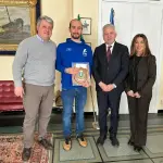 Il Sindaco incontra Niccolò Ricciardi, bronzo mondiale nella 59 km Santa Fe–Coronda
